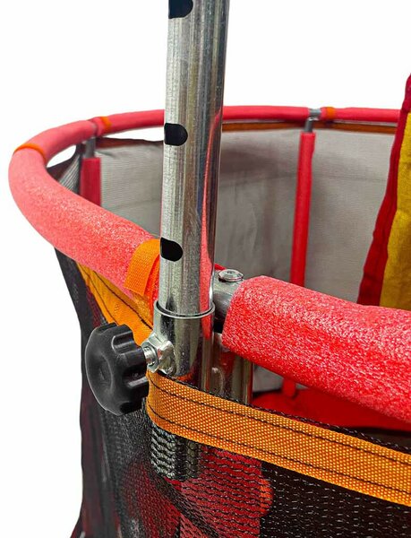 Gyermek trambulin kerti labda háló kosárlabda 150cm, piros