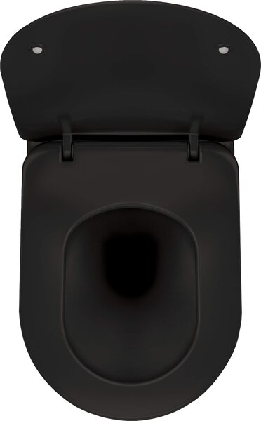 Deante Peonia Zero, falra akasztható WC csésze RimFree, 51 x 36 cm, fekete, CDE_NZPW