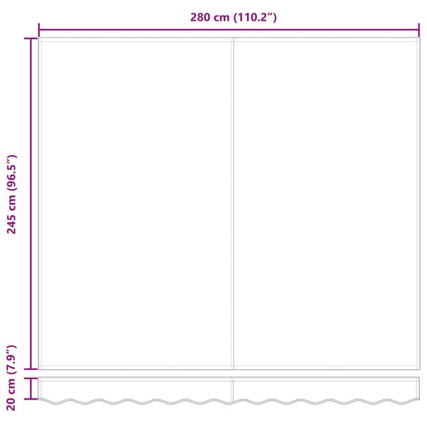 Behúzható napellenző Sárga és Szürke 300 x 250 cm