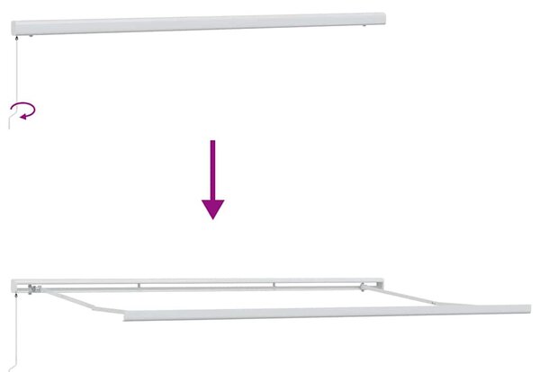 Behúzható napellenző Sokszínű 500 × 300 cm Szövet és Fém