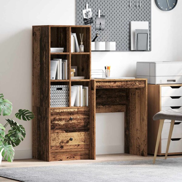 Asztal fiókkal 2 pcs Öreg fa