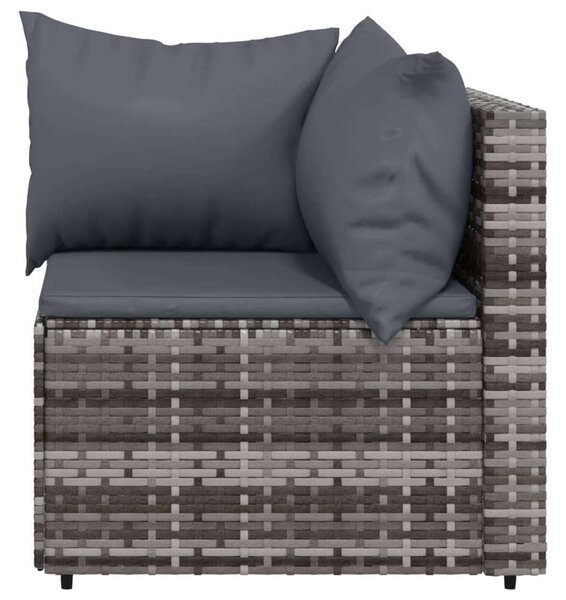 VidaXL Polyrattan Kerti Ülőgarnitúra - 4 Fős - Szürke