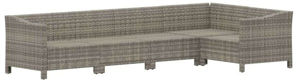 VidaXL Polyrattan Kerti Ülőgarnitúra - 5 részes - Szürke