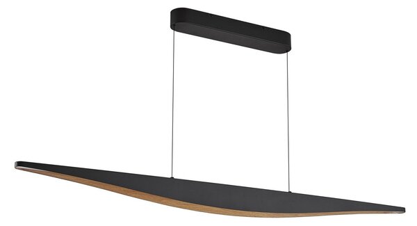 Függőlámpa Lucande, Clavit, dimmable, Fekete, Nappali, Fém, Modern