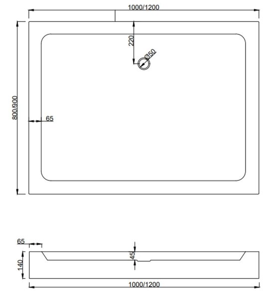 Mexen Apia 100 x 80 cm-es tolóajtós zuhanykabin, fehér csíkok, króm + Rio zuhanytálca - 840-100-080-01-20-4510