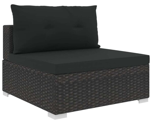 Polyrattan Kerti Bútorszett - 10 részes - Fekete