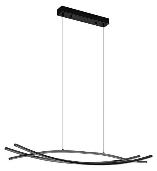Függőlámpa Lucande, Sayori, dimmable, Fekete, Nappali, Fém, Modern