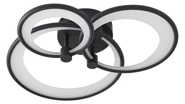 Mennyezeti Lámpa Lindby, Sorma, dimmable, Fekete, Nappali, Fém, Modern