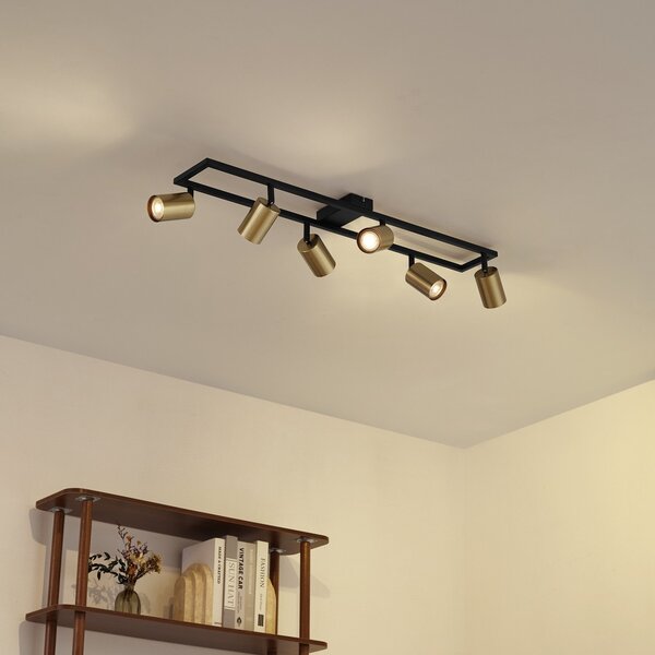 Mennyezeti Lámpa Lindby, Bravius, dimmable, Arany / Sárgaréz, Nappali, Fém, Modern