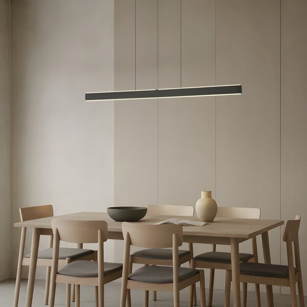 Függőlámpa Lucande, Arvon, dimmable, Fekete, Nappali, Fém, Modern
