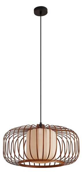 Függőlámpa Lindby, Davella, dimmable, Fa, Nappali, Bambusz, Skandináv