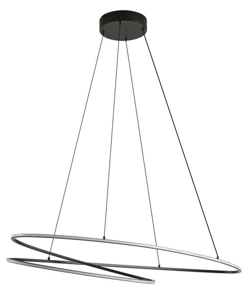 Függőlámpa Lucande, Gavril, dimmable, Fekete, Nappali, Fém, Modern
