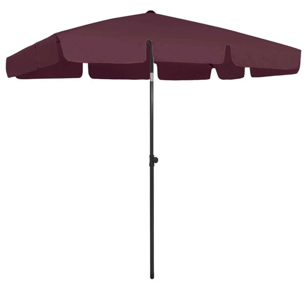VidaXL Strandnapernyő - Bordó - 200x125cm