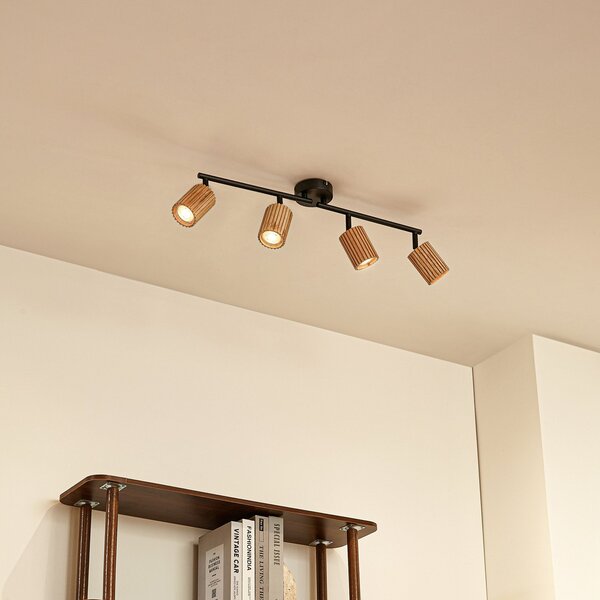 Mennyezeti Lámpa Lindby, Stralino, dimmable, Fa, Folyosó, Fa, Modern