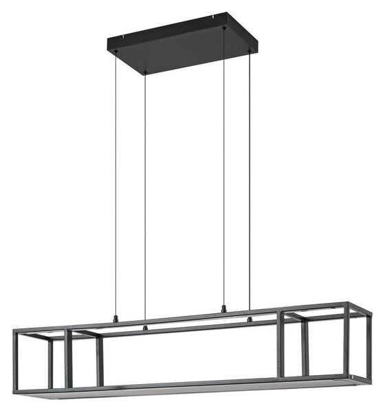 Függőlámpa Lucande, Estante, dimmable, Fekete, Nappali, Fém, Modern