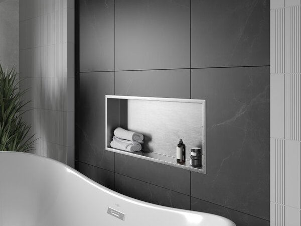 Mexen X-Wall-R 75 x 30 cm-es peremes fali polc, inox - 1910753010