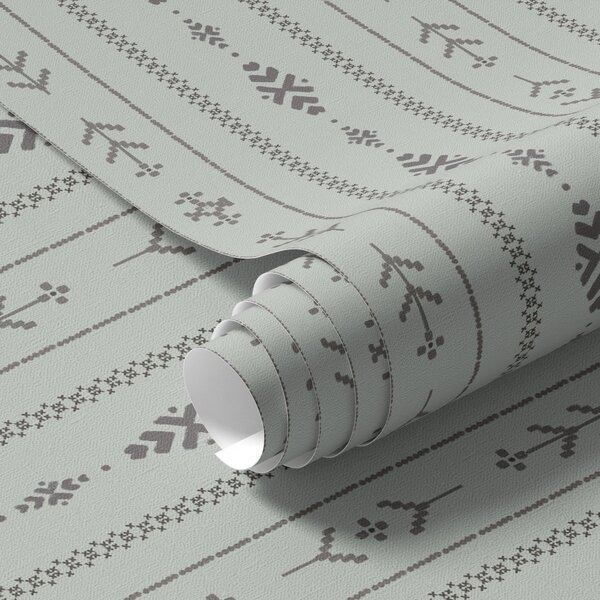 Tapéta Etnikus motívum szürke és menta színű mintákkal, Tapétá geometria, Tapétá geometria csíkok, a00138 : Uwalls.hu