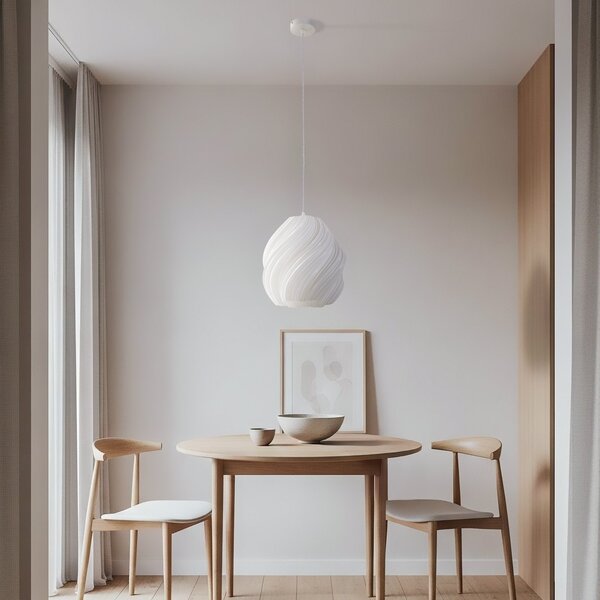 Függőlámpa Lindby, Nuvia, dimmable, Fehér, Nappali, Műanyag, Modern