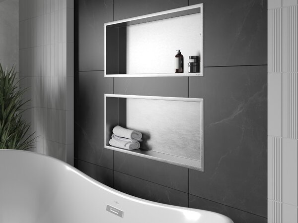 Mexen X-Wall-R 75 x 30 cm-es peremes fali polc, inox - 1910753010