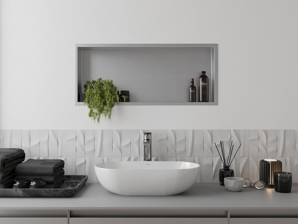 Mexen X-Wall-R 75 x 30 cm-es peremes fali polc, inox - 1910753010