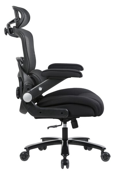 Extra méretű irodai szék, hálós forgószék, fekete (NBT-3013-02)