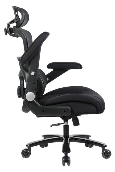Extra méretű irodai szék, hálós forgószék, fekete (NBT-3013-02)