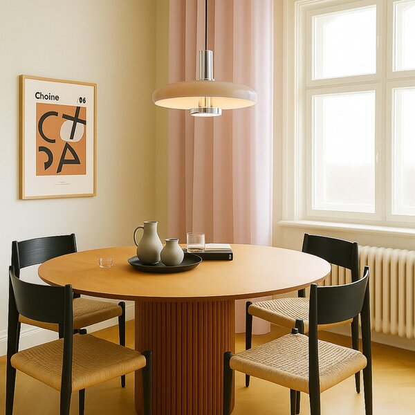 Függőlámpa Lindby, Branford, dimmable, Bézs, Nappali, Fém, Vintage