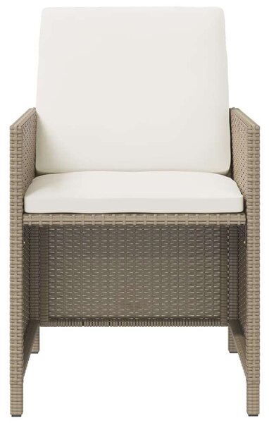 VidaXL Kerti Étkezőgarnitúra - Polyrattan - 9 részes - Bézs