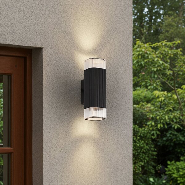 Kültéri Lámpa Lindby, Halvar, dimmable, Fekete, Terasz, Fém, Modern