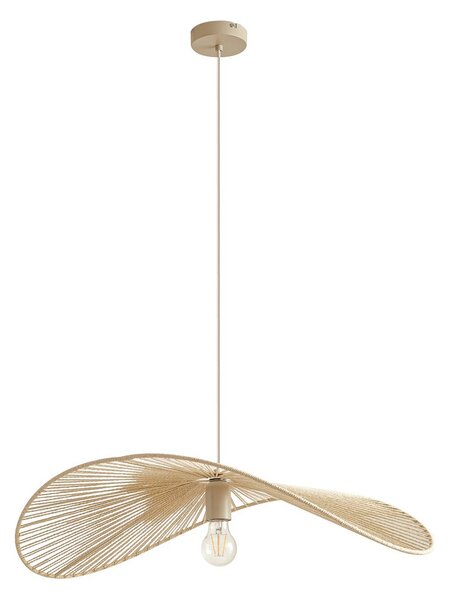 Függőlámpa Lindby, Valdorin, dimmable, Bézs, Nappali, Papír / Karton, Modern