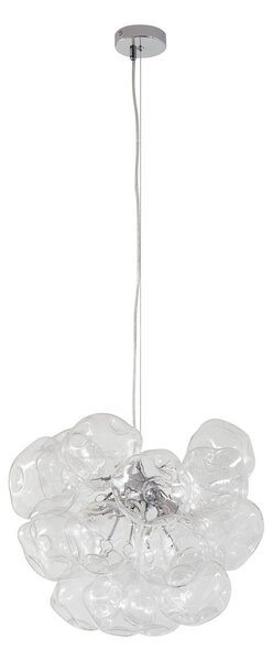 Függőlámpa Lucande, Diborah, dimmable, Átlátszó, Nappali, Üveg, Dizájn