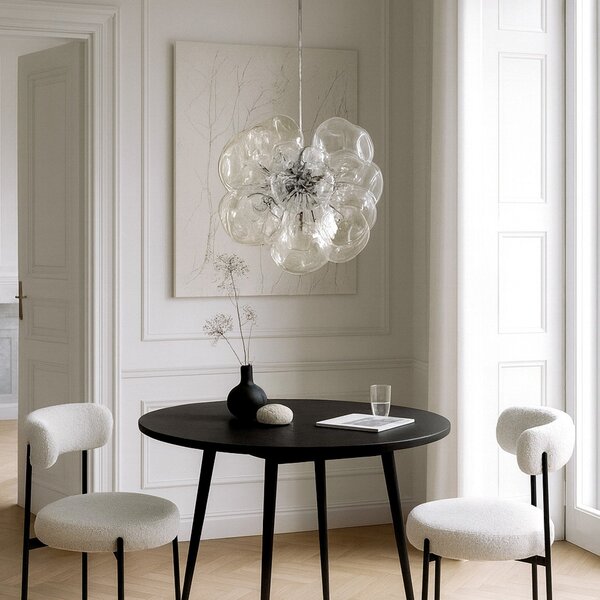 Függőlámpa Lucande, Diborah, dimmable, Átlátszó, Nappali, Üveg, Dizájn