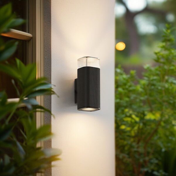 Kültéri Lámpa Lindby, Halvar, dimmable, Fekete, Terasz, Fém, Modern