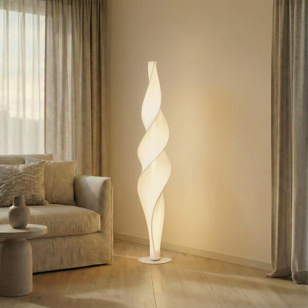 Állólámpa Lucande, Novelle, dimmable, Fehér, Nappali, Műanyag, Dizájn