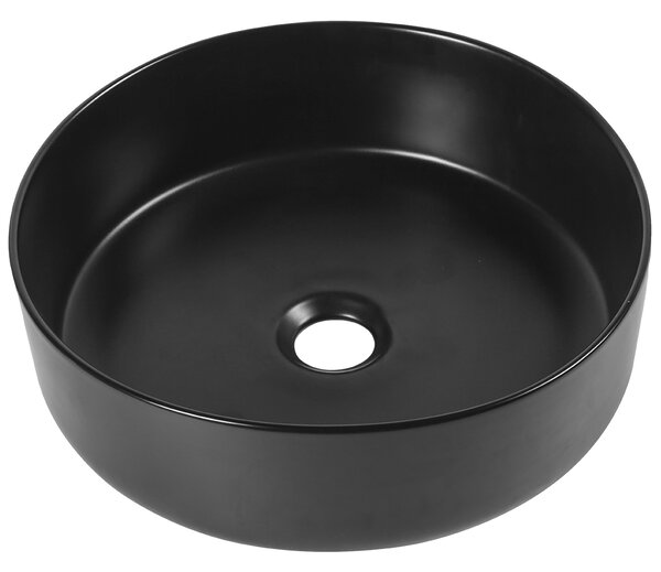 Laveo Desna, kerámia munkalap mosogató 360x360x120 mm, fekete matt, LAV-VUD_B236