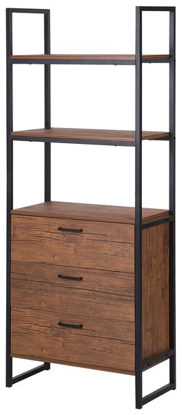 Polcrendszer TIFTON 158 cm Sötétbarna