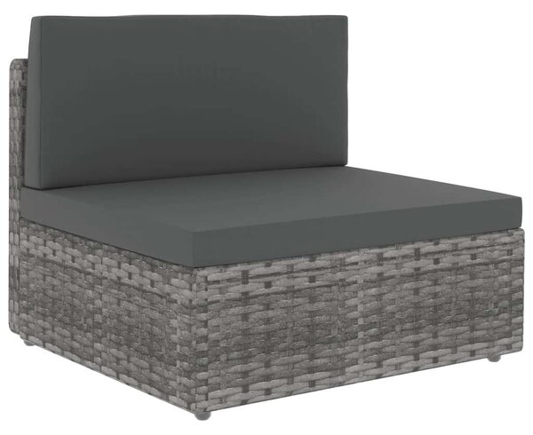 VidaXL 10 részes szürke polyrattan kerti ülőgarnitúra