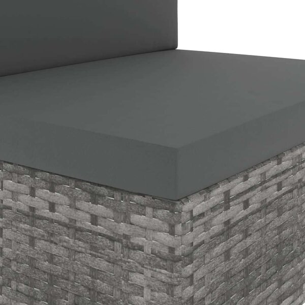 VidaXL 10 részes szürke polyrattan kerti ülőgarnitúra