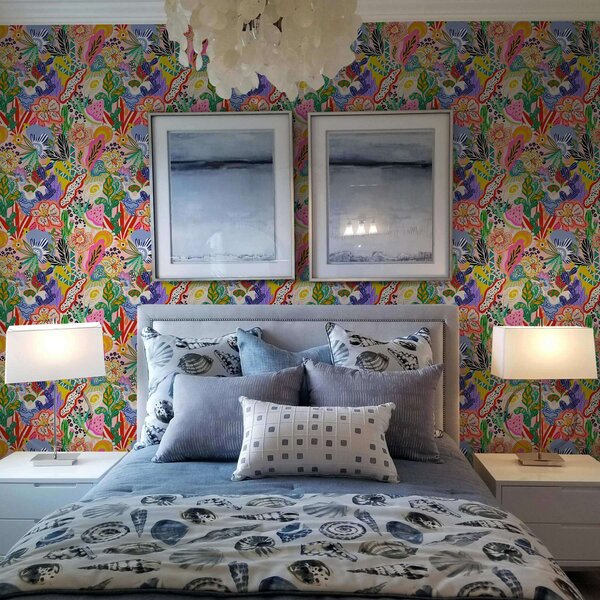 Tapéta Absztrakt virágos nyomtatás pop art stílusban, Virágok és növények tapétá, a00167 : Uwalls.hu