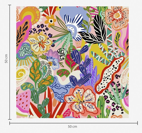 Tapéta Absztrakt virágos nyomtatás pop art stílusban, Virágok és növények tapétá, a00167 : Uwalls.hu