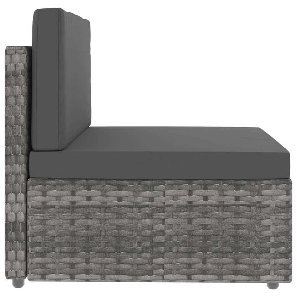 VidaXL 10 részes szürke polyrattan kerti ülőgarnitúra