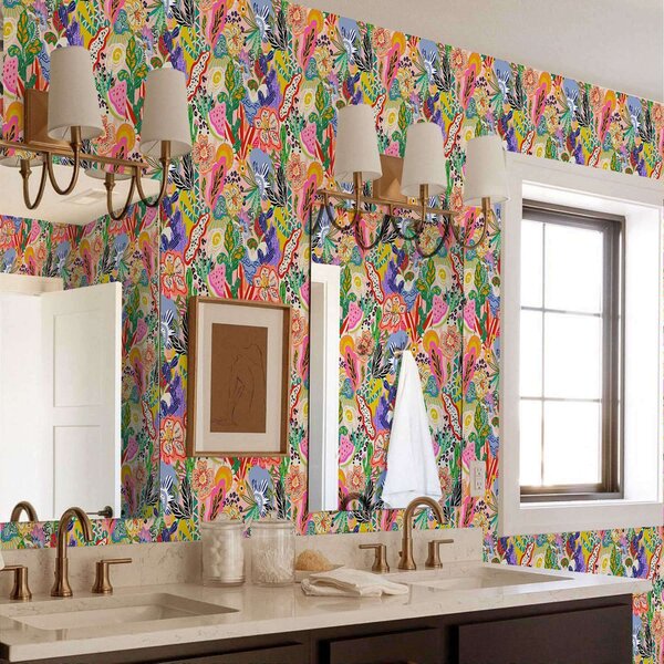 Tapéta Absztrakt virágos nyomtatás pop art stílusban, Virágok és növények tapétá, a00167 : Uwalls.hu