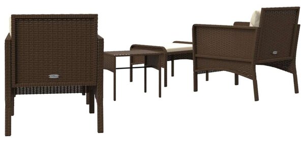 VidaXL Polyrattan Kerti Ülőgarnitúra - 5 részes - Barna
