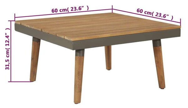 VidaXL Akácfa Kerti Bútorgarnitúra - 4 részes - 230x200cm