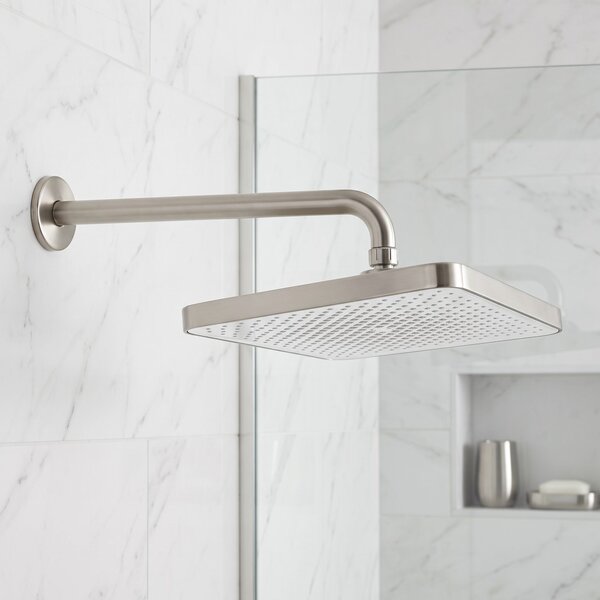 Rea Rea, téglalap alakú esőztető zuhanyfej 380x210 mm, JS-032, szálcsiszolt acél, REA-P0394