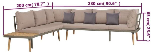 VidaXL Akácfa Kerti Bútorgarnitúra - 4 részes - 230x200cm