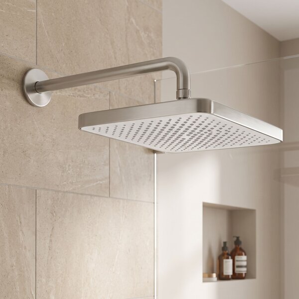 Rea Rea, téglalap alakú esőztető zuhanyfej 380x210 mm, JS-032, szálcsiszolt acél, REA-P0394