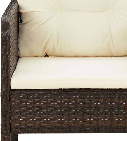 VidaXL Polyrattan Kerti Ülőgarnitúra - 5 részes - Barna
