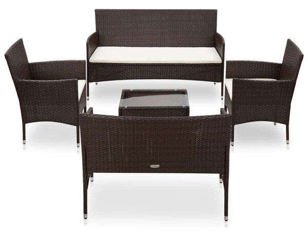 VidaXL Polyrattan Kerti Bútorszett - 5 részes