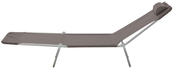Kerti napozóágy, Homcom, barna, Textil, 182L x 56W x 24,5H cm